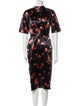 Meryll Rogge Floral Print Midi Length Dress
