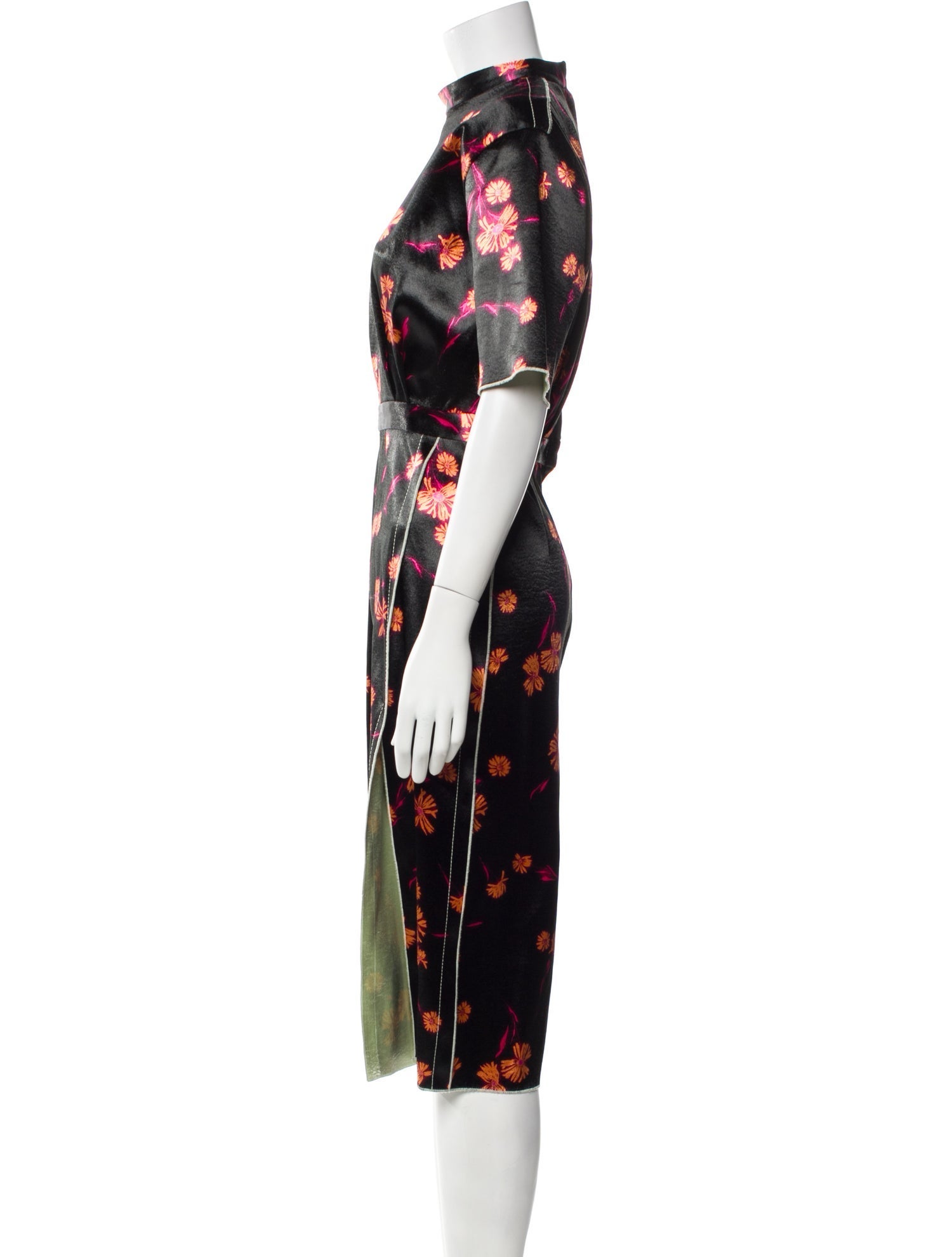 Meryll Rogge Floral Print Midi Length Dress