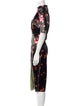 Meryll Rogge Floral Print Midi Length Dress