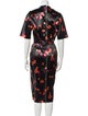 Meryll Rogge Floral Print Midi Length Dress