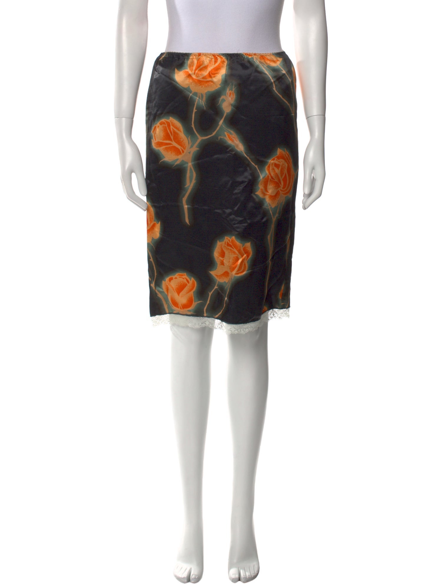 Meryll Rogge Silk Knee-Length Skirt