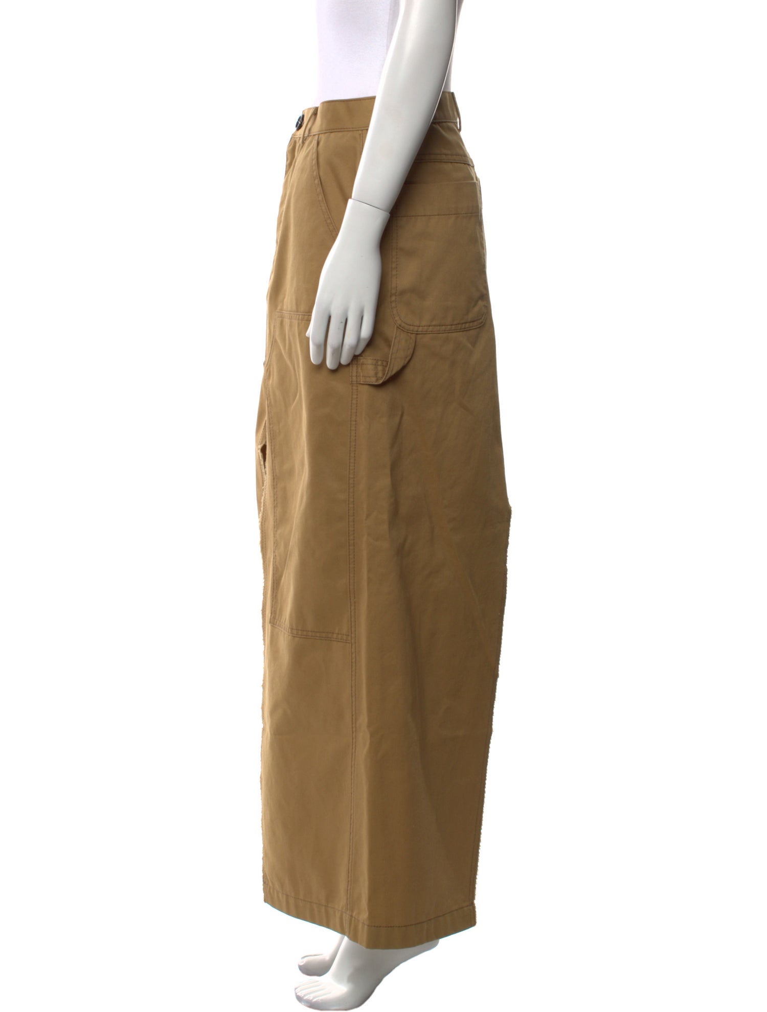 Meryll Rogge Raw-Edge Trim Long Skirt