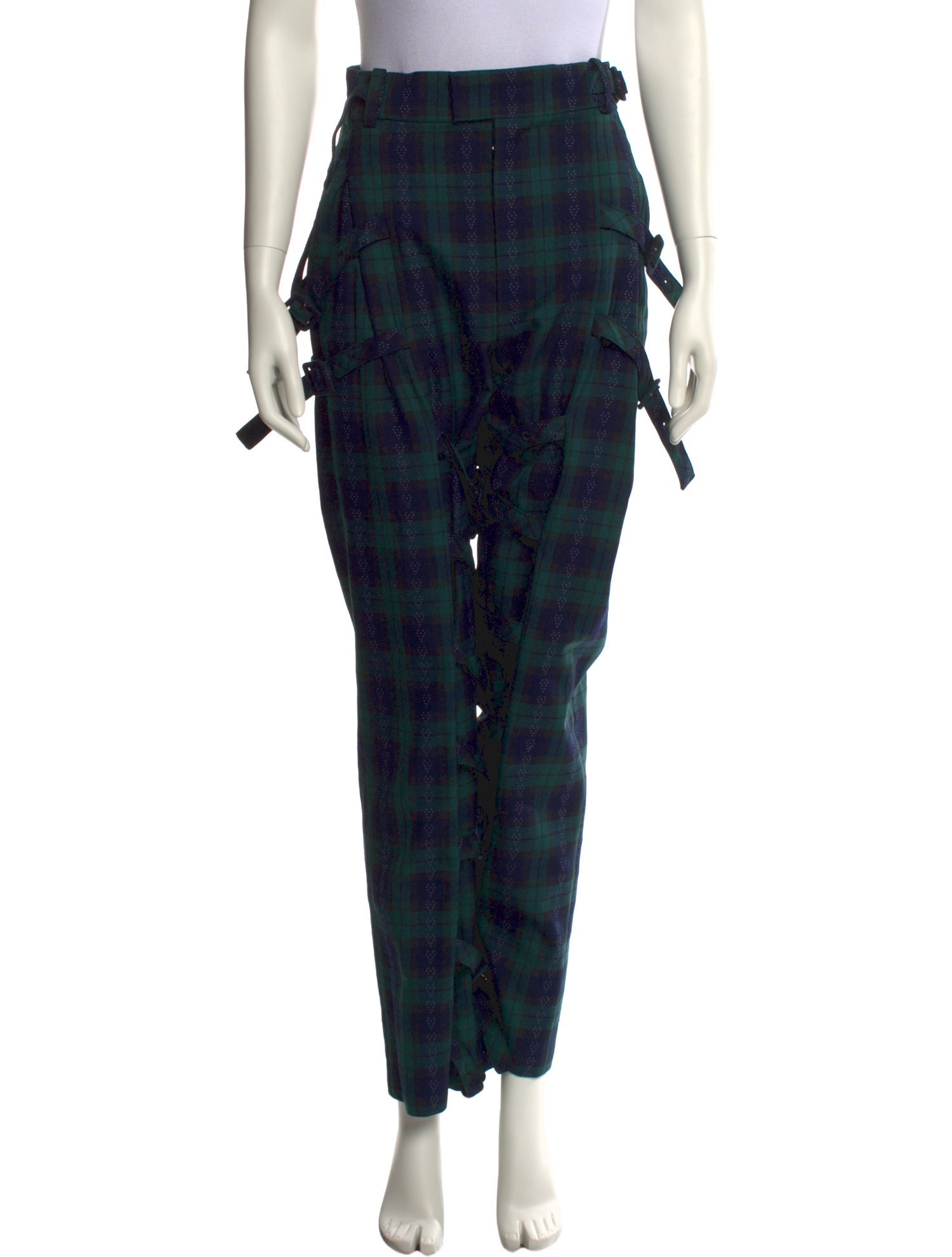 Meryll Rogge Plaid Print Wide Leg Pants