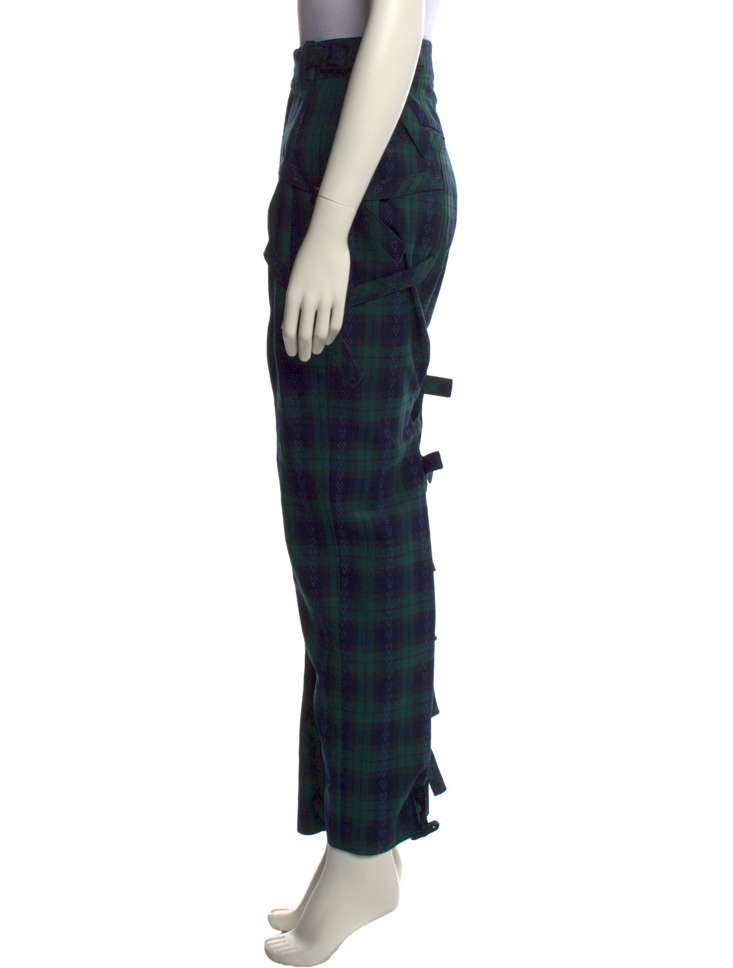 Meryll Rogge Plaid Print Wide Leg Pants