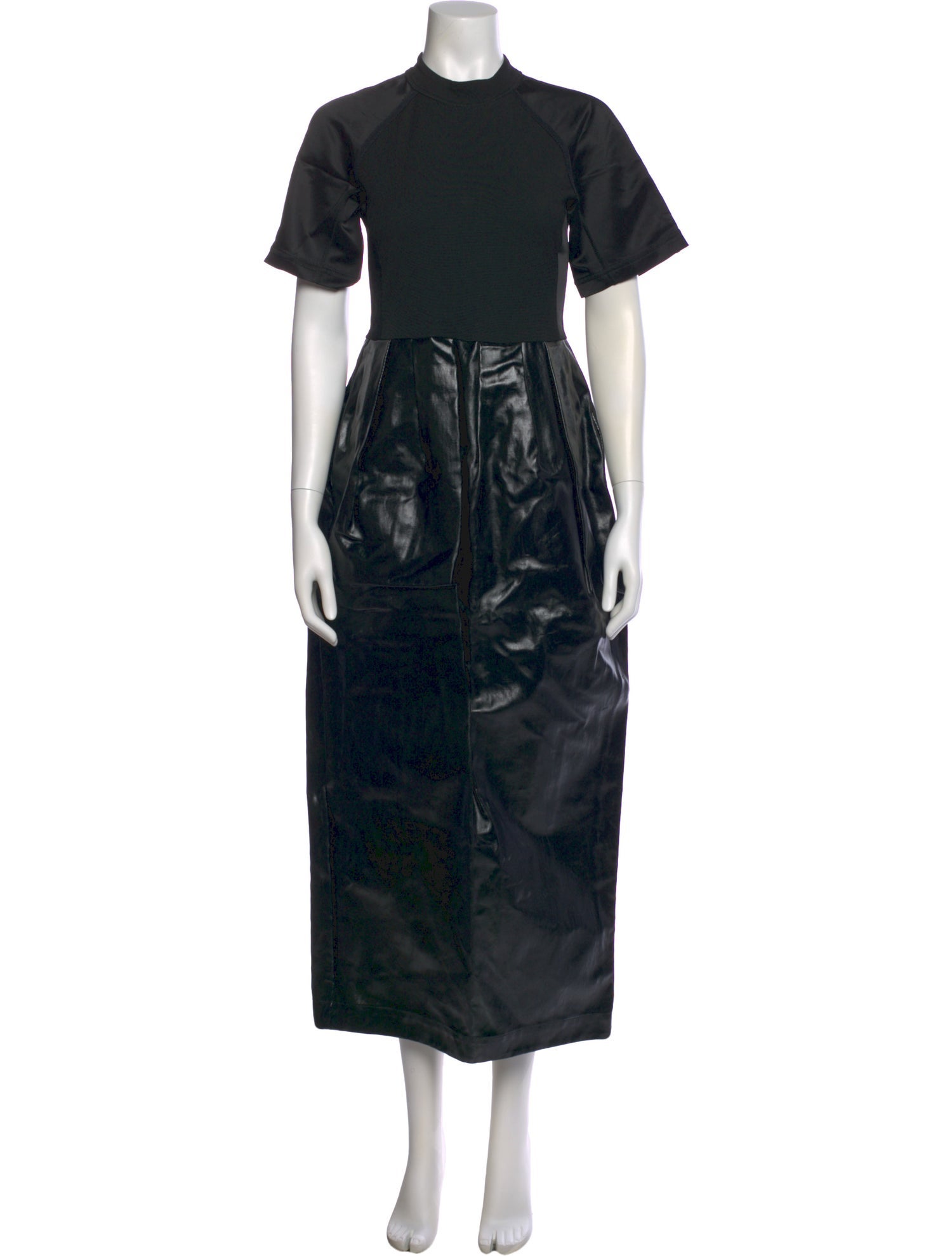 Meryll Rogge Mock Neck Midi Length Dress