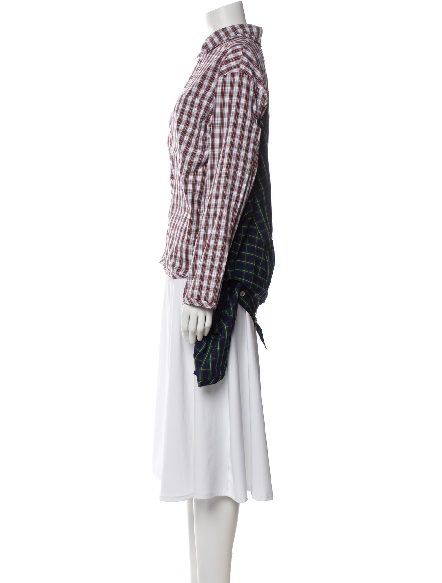 Meryll Rogge Plaid Print Long Sleeve Top