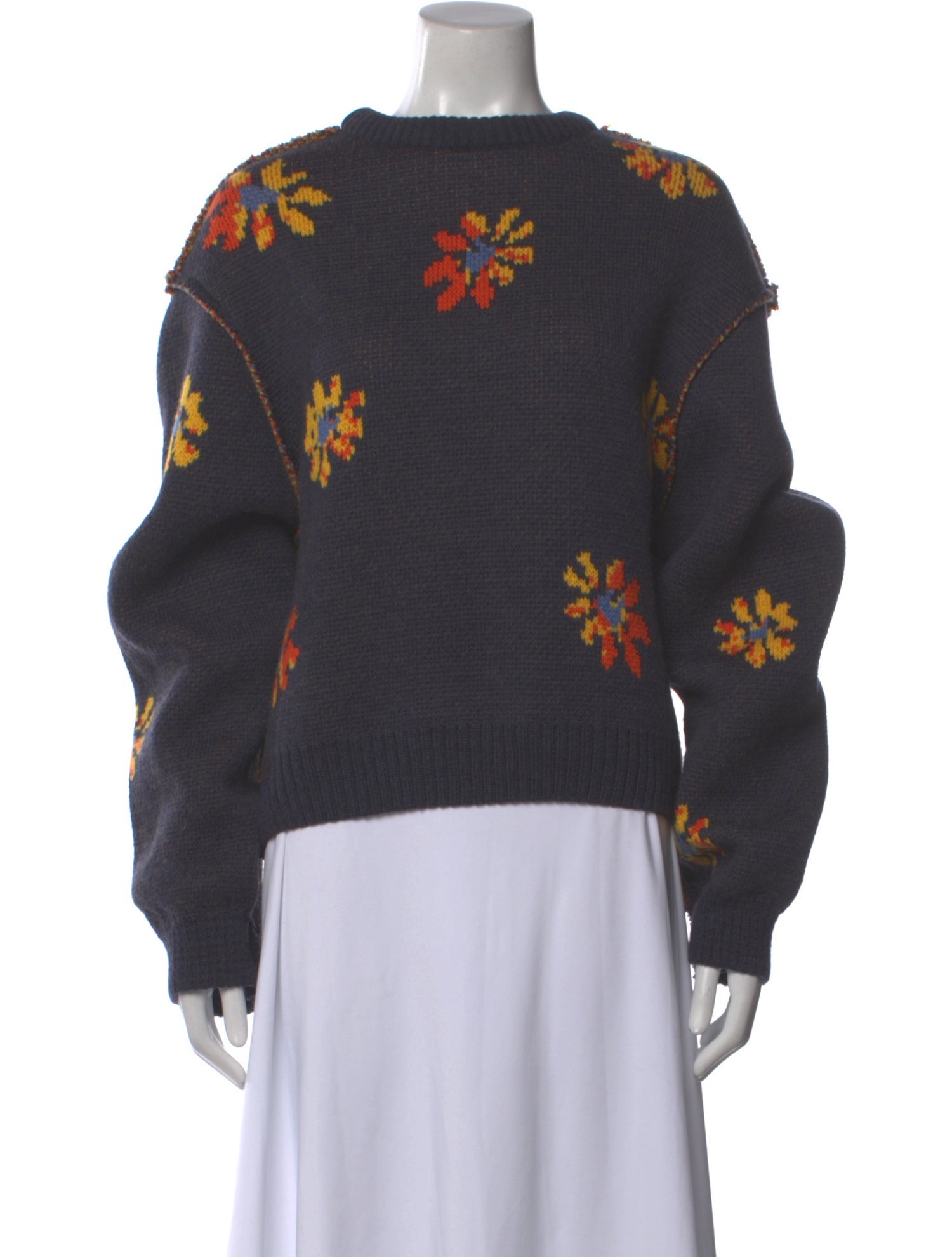 Meryll Rogge Merino Wool Graphic Print Sweater