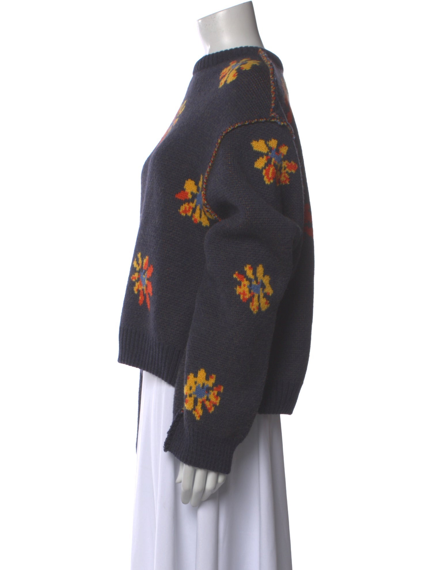 Meryll Rogge Merino Wool Graphic Print Sweater