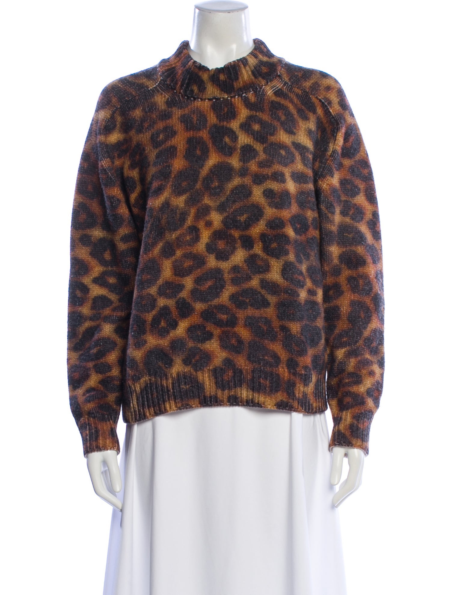 Meryll Rogge Merino Wool Animal Print Sweater