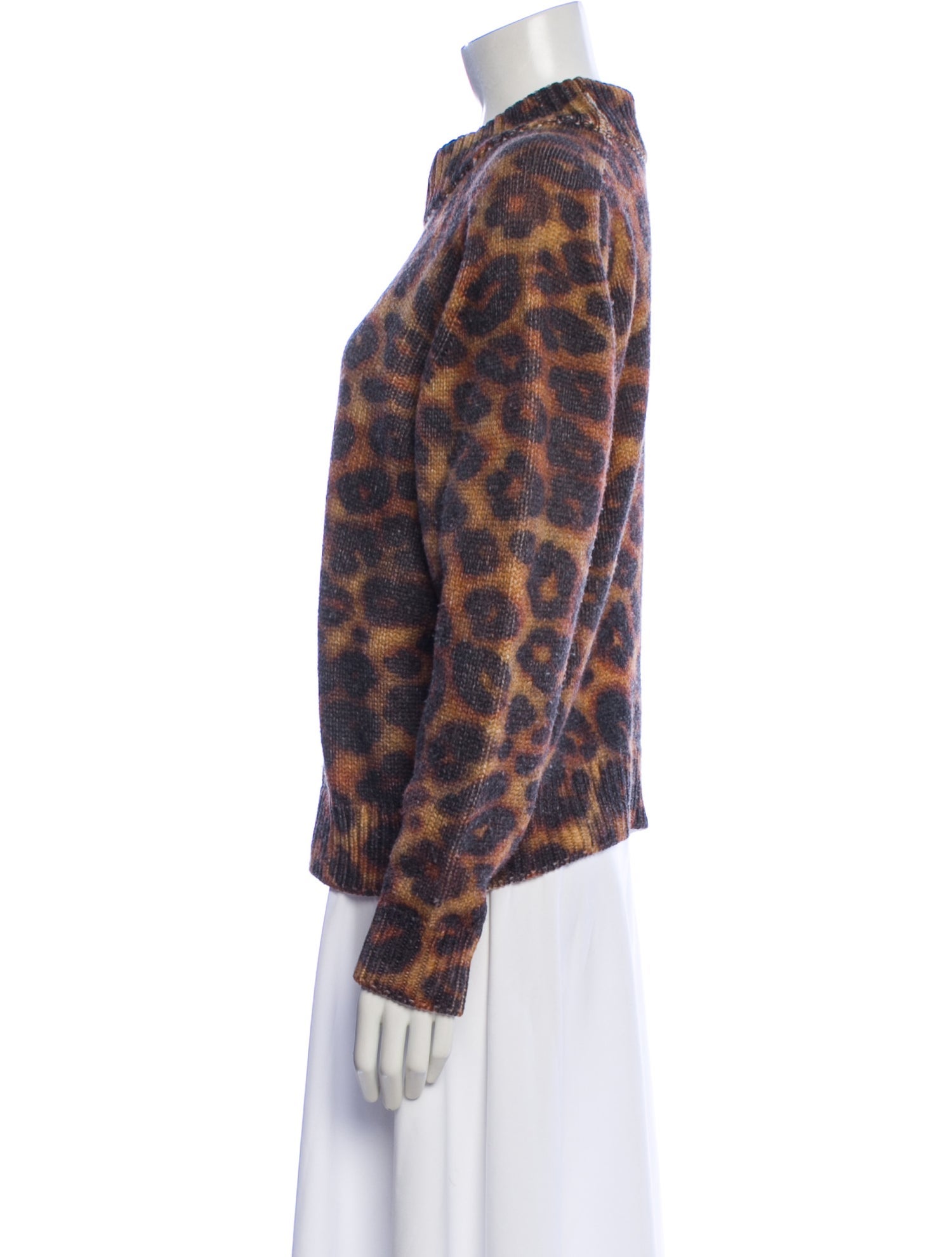 Meryll Rogge Merino Wool Animal Print Sweater