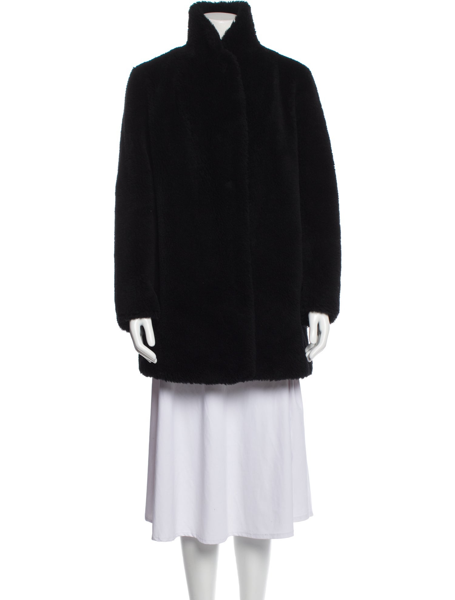 Meteo x Yves Salomon Wool Faux Fur Coat