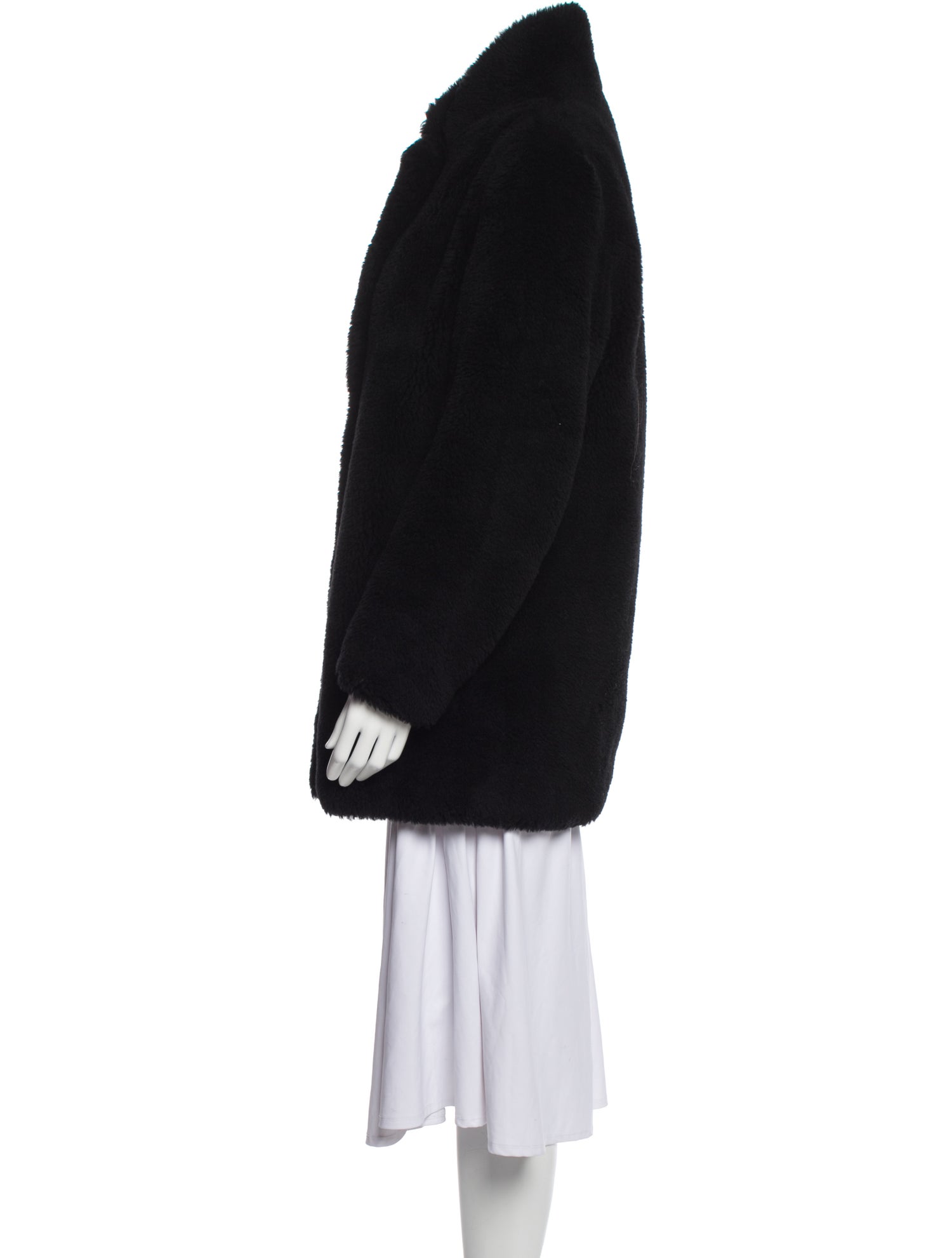 Meteo x Yves Salomon Wool Faux Fur Coat