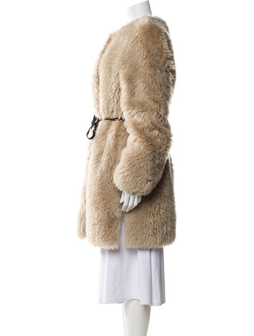Meteo x Yves Salomon Lambswool Faux Fur Coat