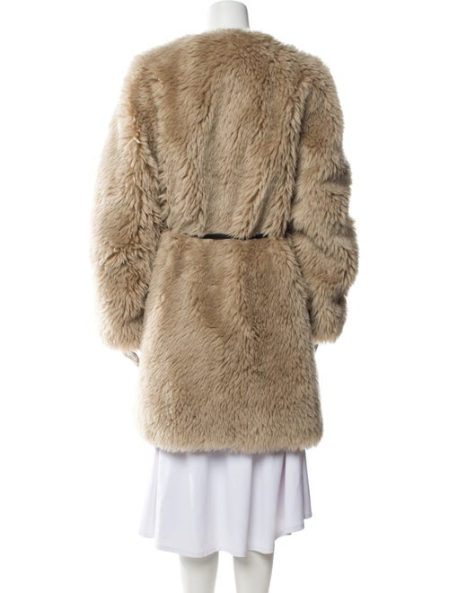 Meteo x Yves Salomon Lambswool Faux Fur Coat