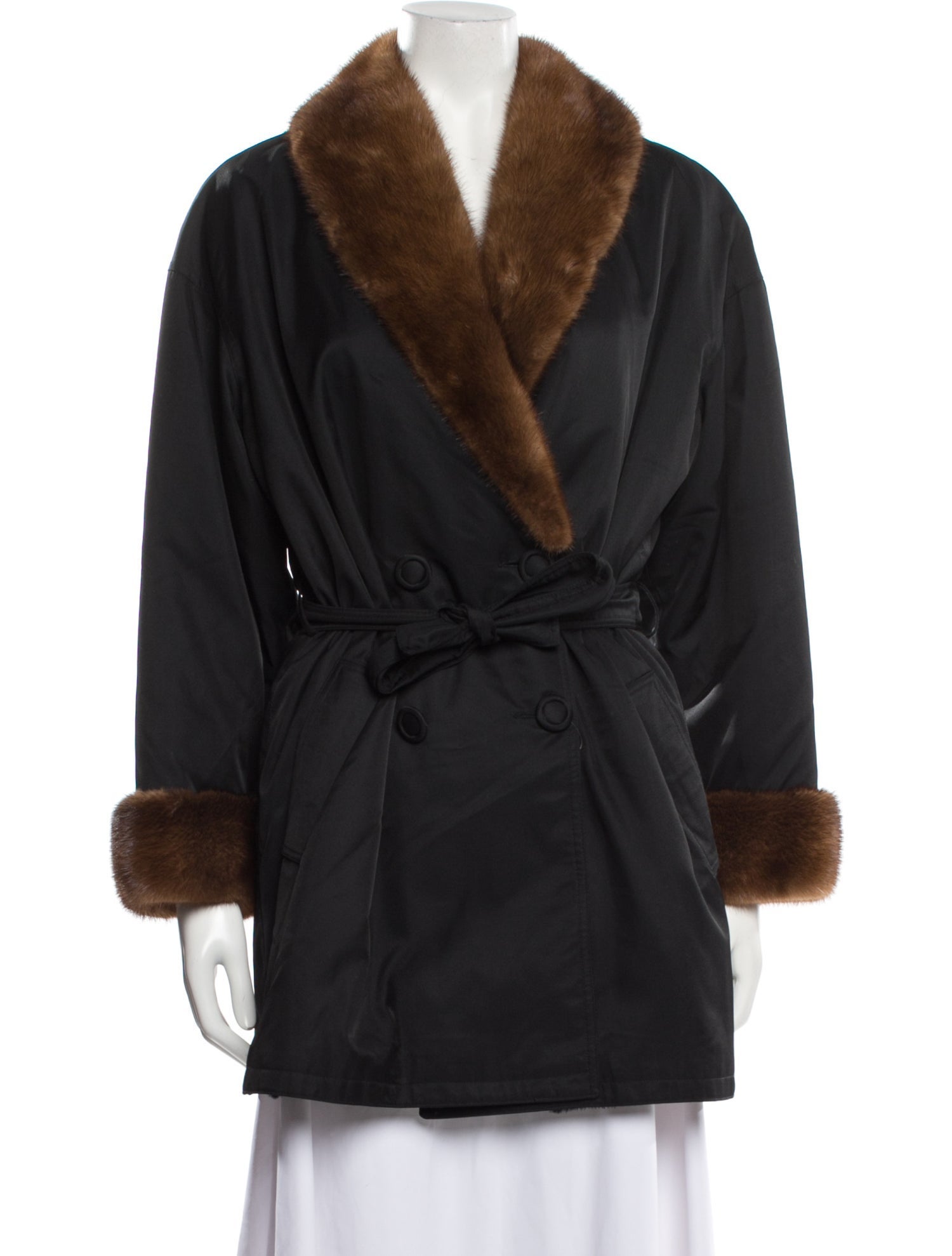 Maximilian Fur Nylon Faux Fur Jacket