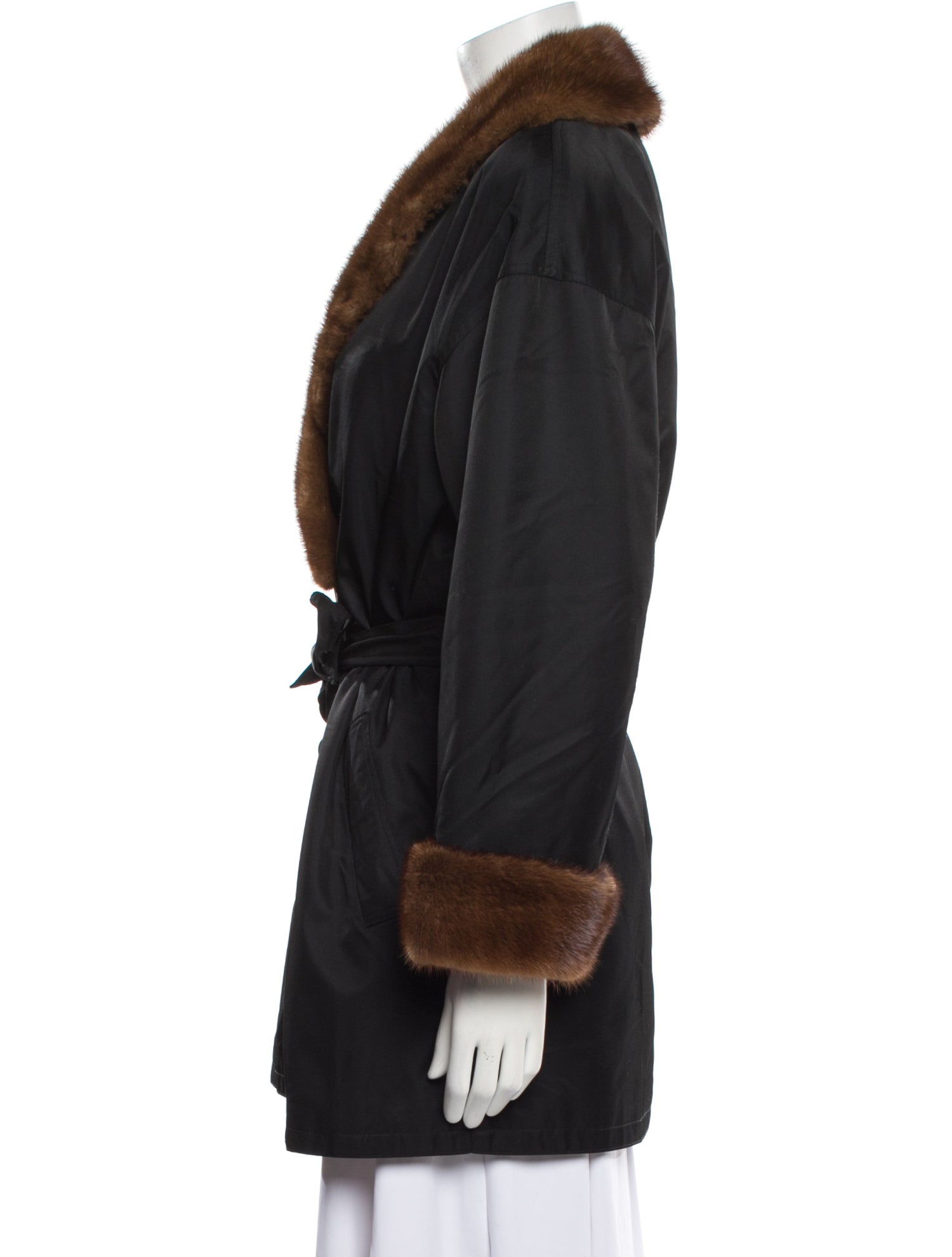 Maximilian Fur Nylon Faux Fur Jacket