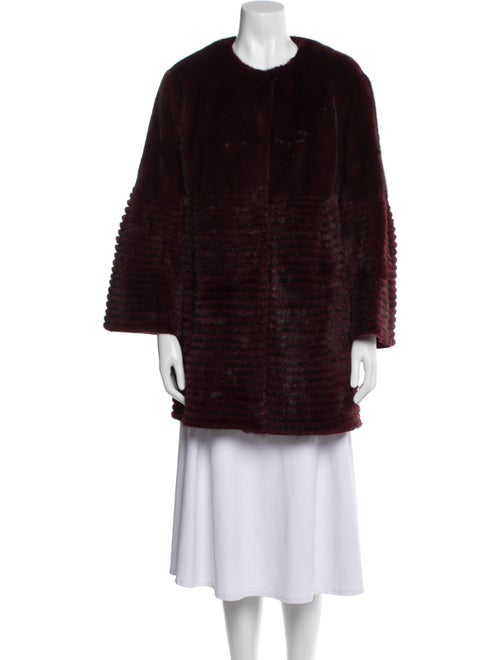 Maximilian Fur Mink Striped Fur Coat