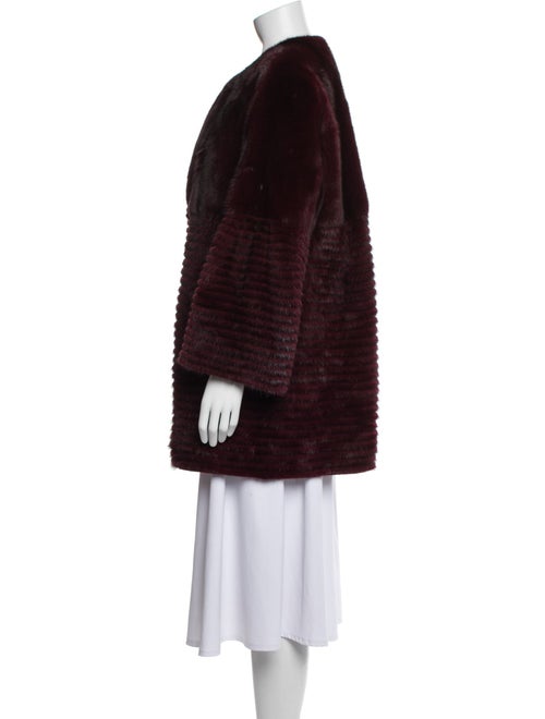 Maximilian Fur Mink Striped Fur Coat