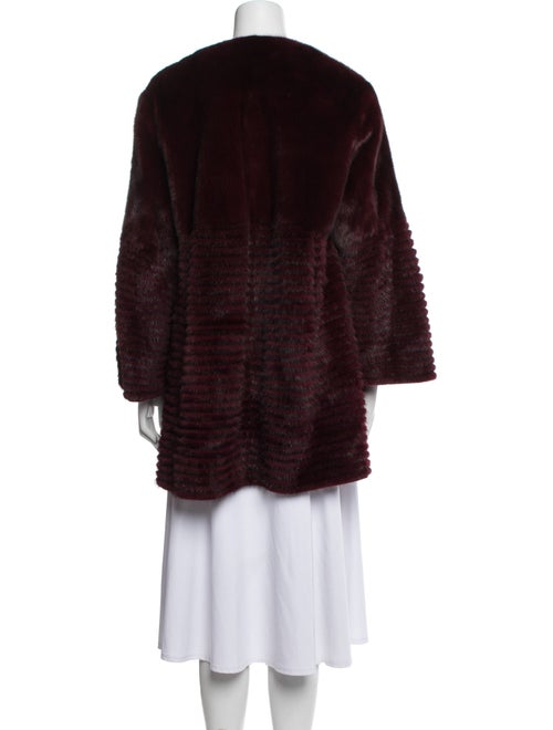 Maximilian Fur Mink Striped Fur Coat