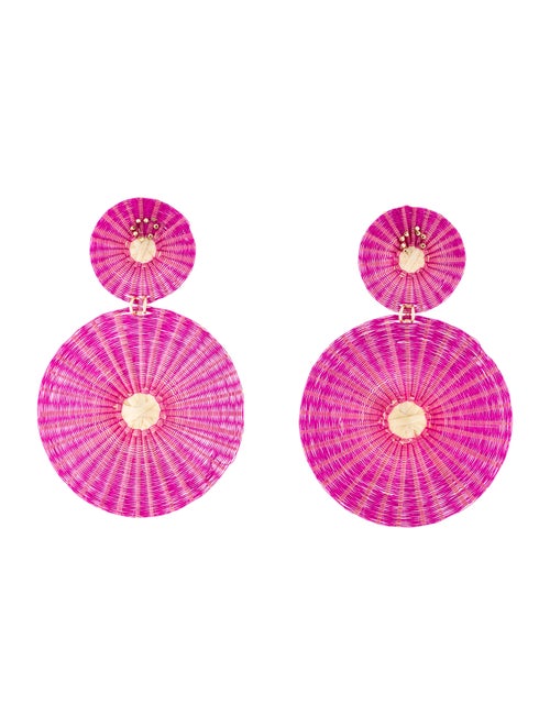 Mercedes Salazar Fabric & Straw Sun Drop Clip-On E