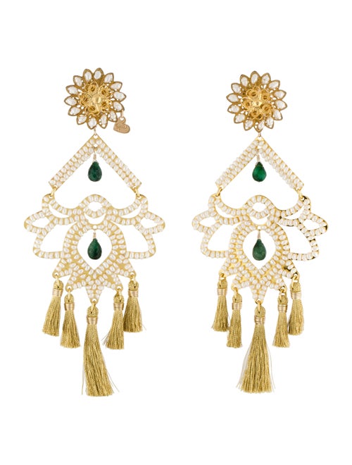 Mercedes Salazar Faux Pearl & Crystal Clip-On Chan