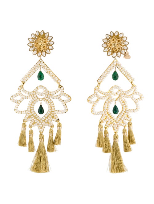 Mercedes Salazar Faux Pearl & Crystal Clip-On Chan