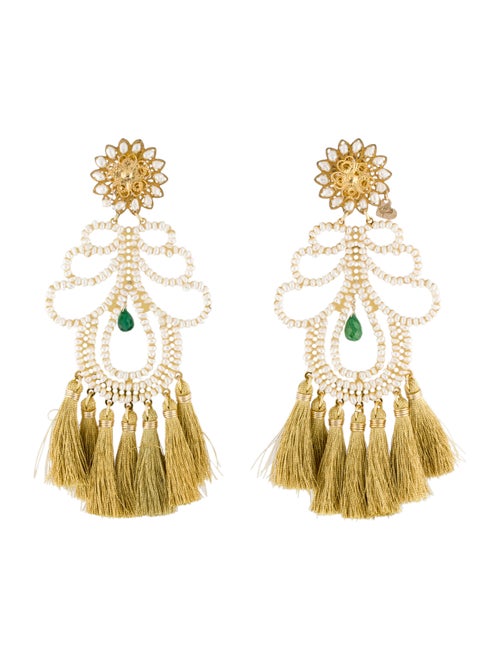 Mercedes Salazar Faux Pearl & Crystal Clip-On Chan