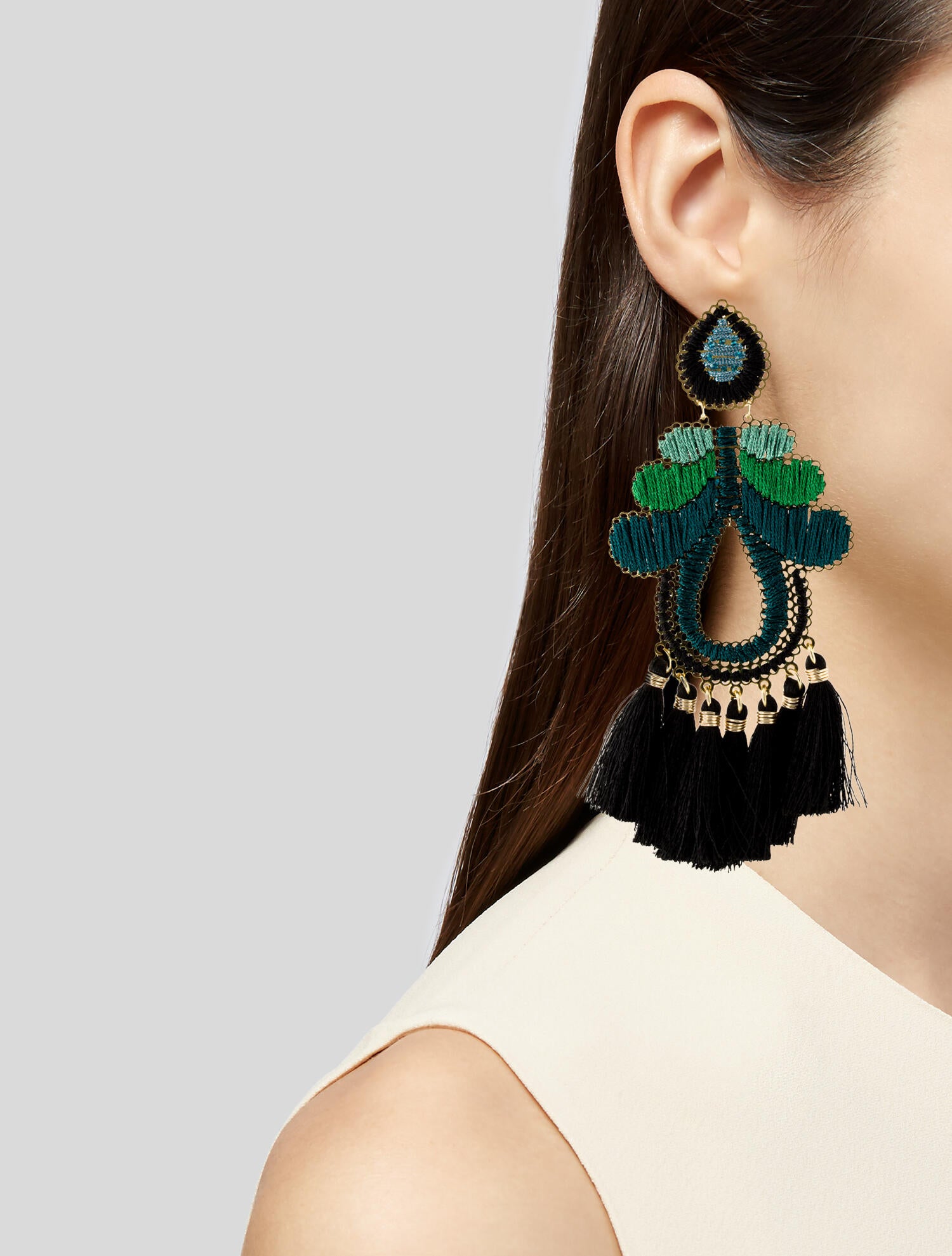 Earrings 14K Diamond Chandelier Earrings 14K White Gold Chandelier, Earrings EARRI35988