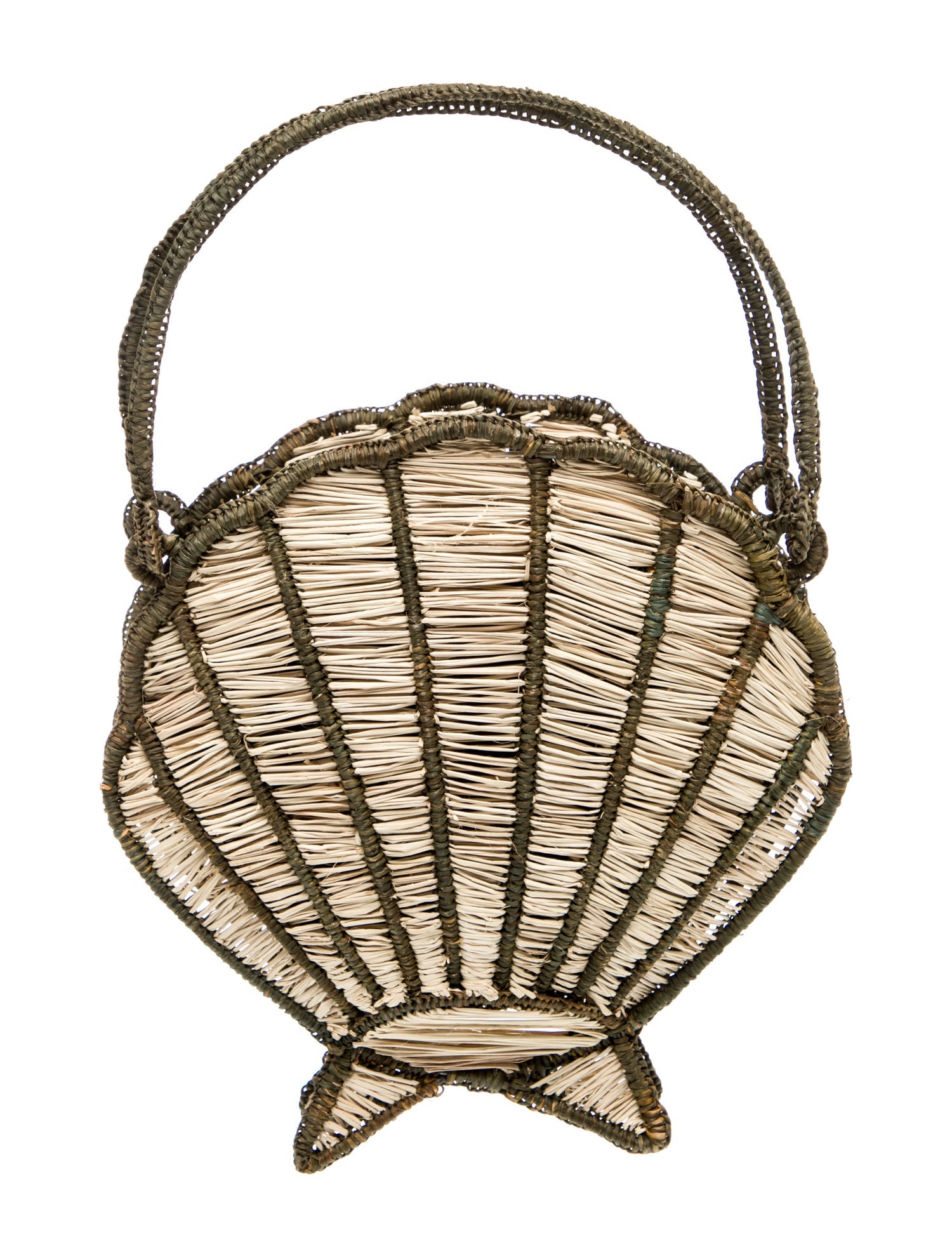 Mercedes Salazar Raffia Shoulder Bag