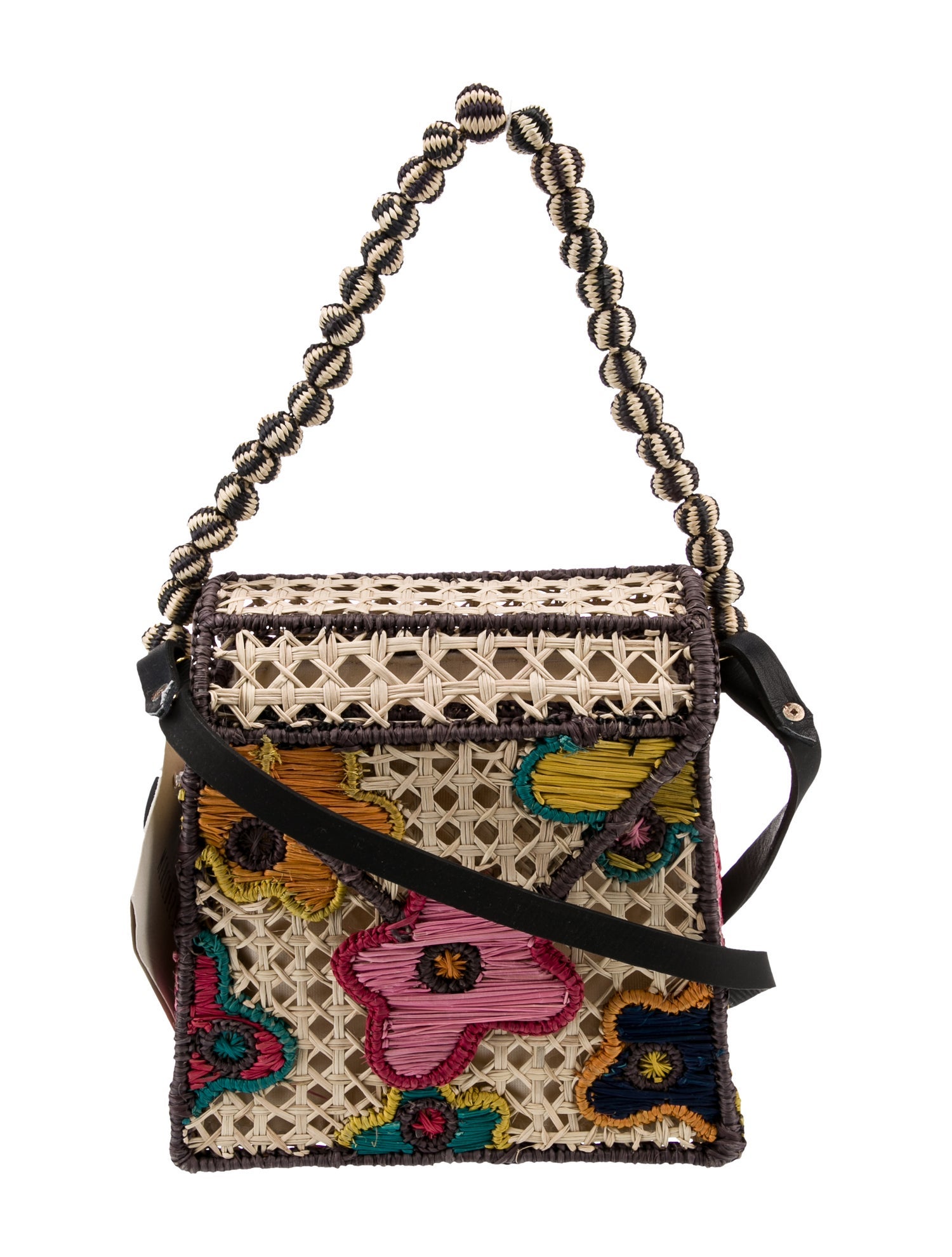 Mercedes Salazar Wicker Crossbody Bag