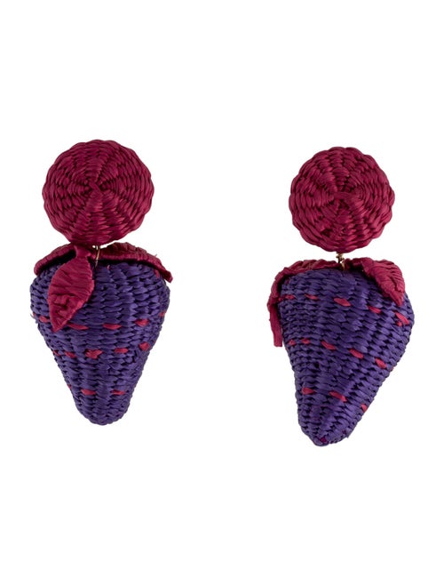 Mercedes Salazar Strawberry Clip-On Earrings