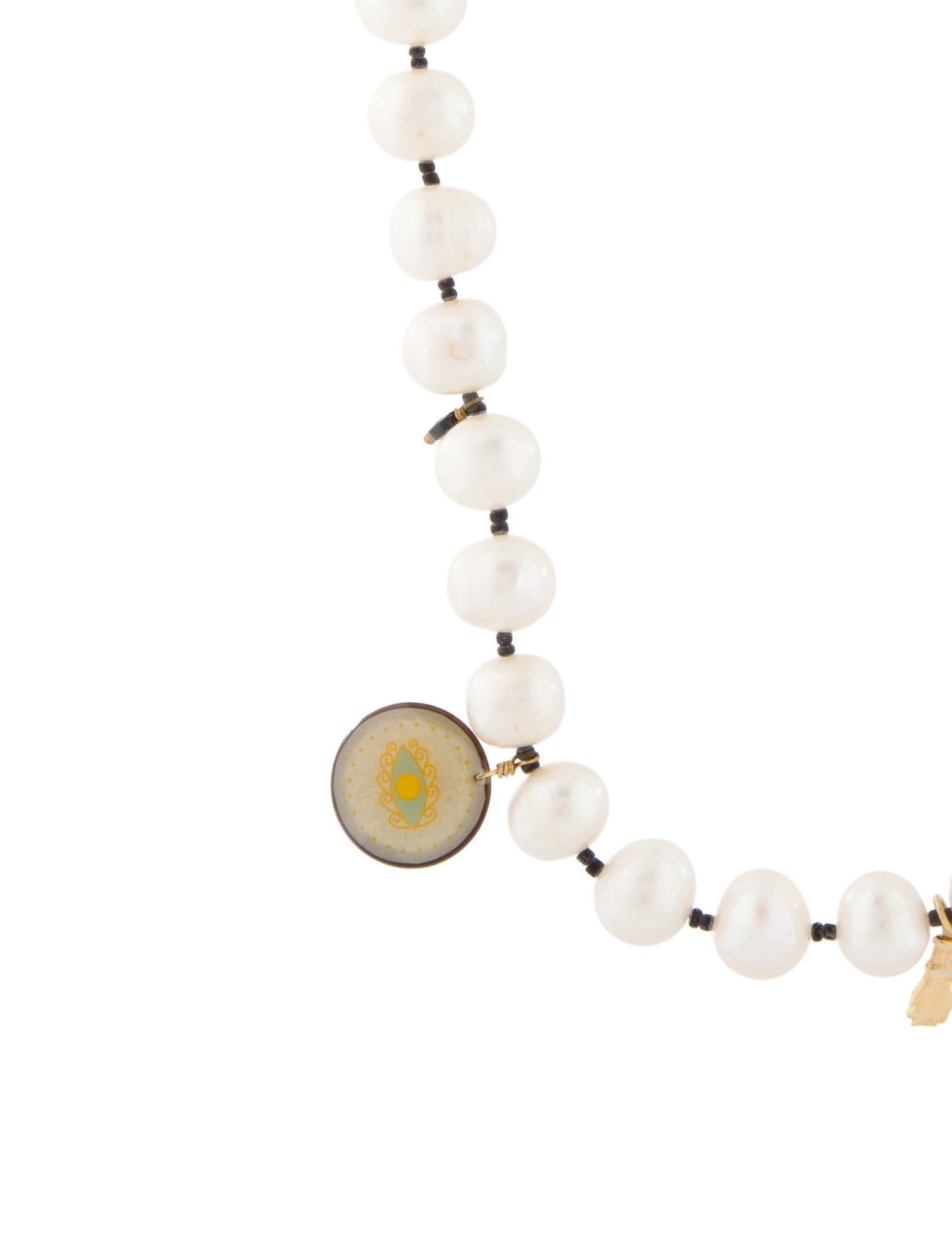 Mercedes Salazar Pearl,Glass & Resin Beaded Strand Necklace