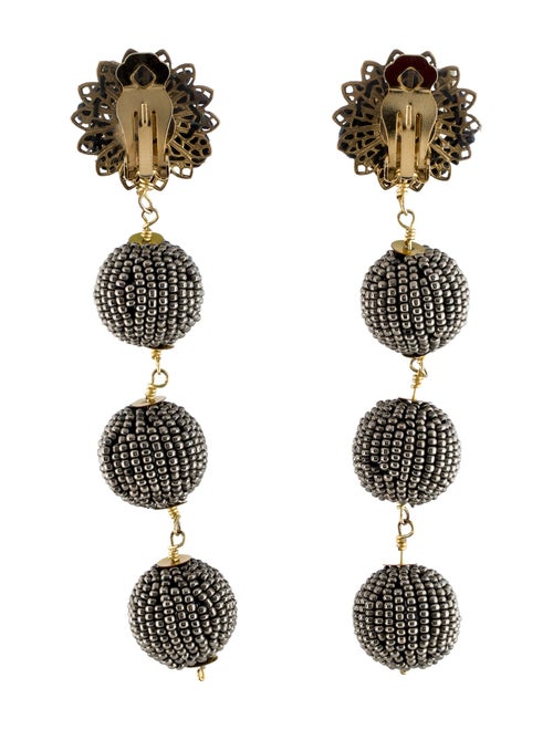 Mercedes Salazar Beaded Ball Clip-On Drop Earrings