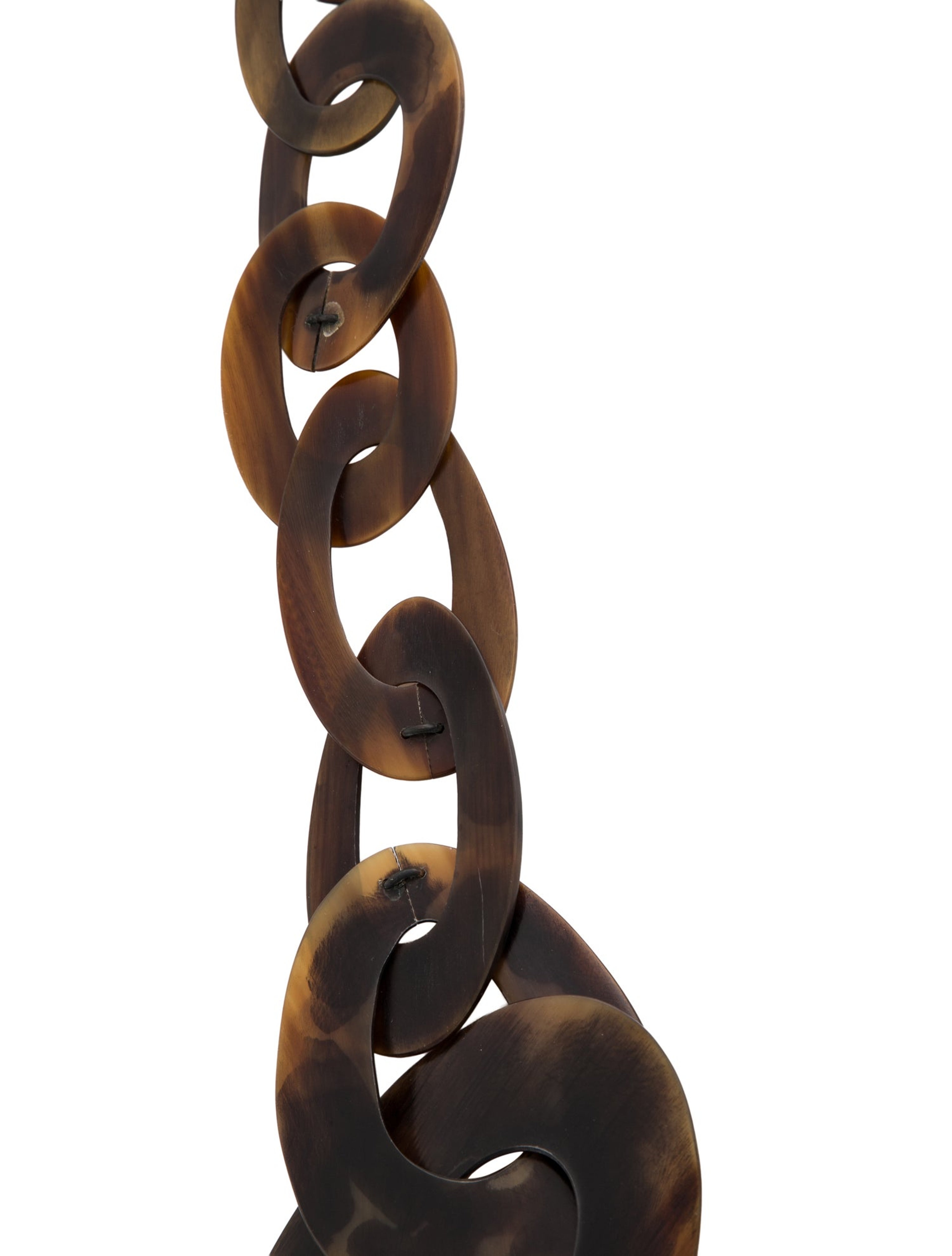 Horn & Leather Link Necklace