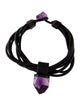 Monies Leather & Amethyst Choker