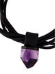 Monies Leather & Amethyst Choker