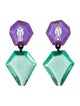 Monies Lucite & Leather Riley Clip-On Drop Earrings