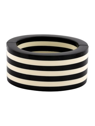 Monies Striped Resin Cord Bangle Bracelet