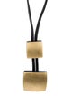 Monies Leather & Wood Adjustable Necklace