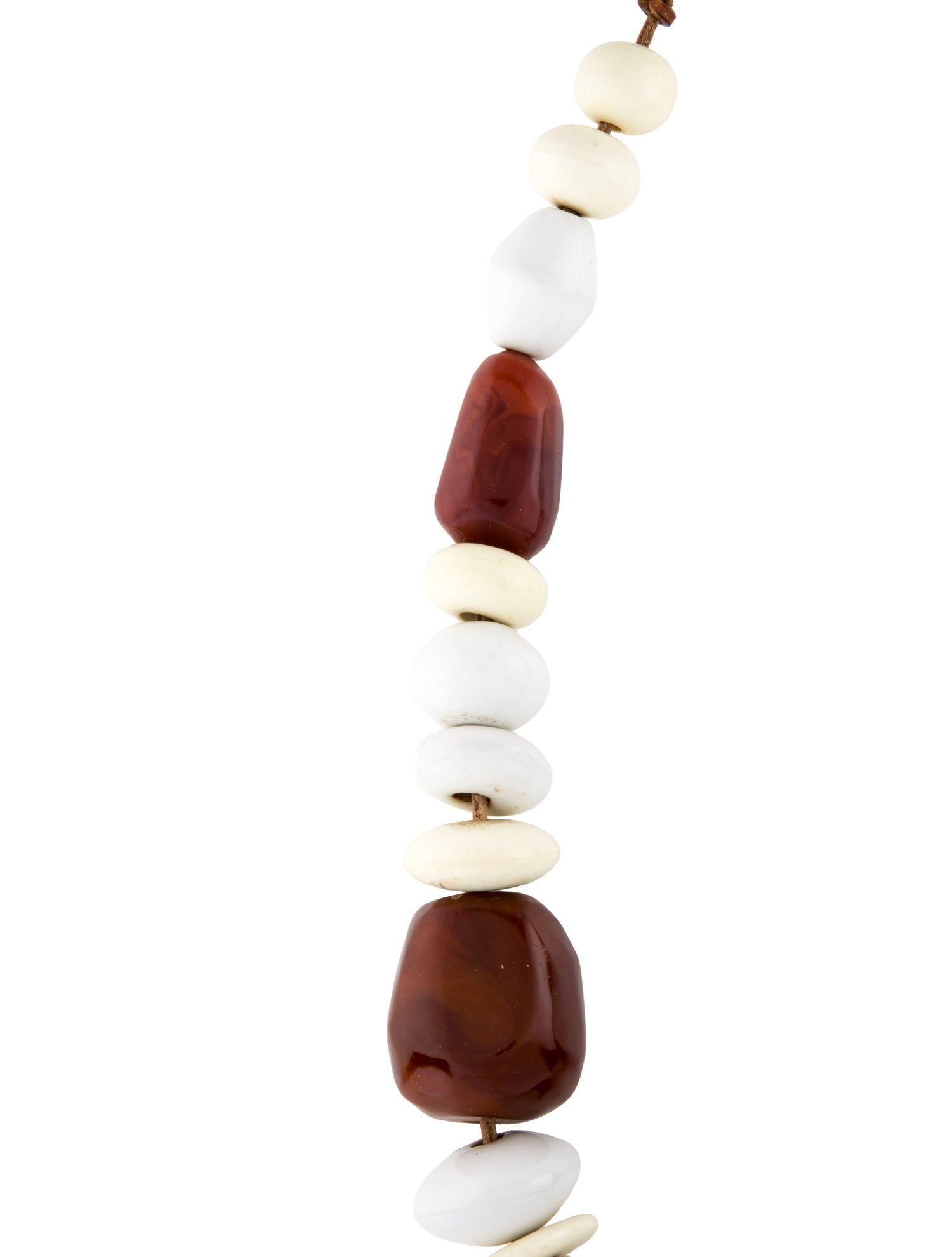 Monies Resin & Ceramic Bead Leather Necklace