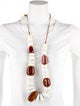 Monies Resin & Ceramic Bead Leather Necklace