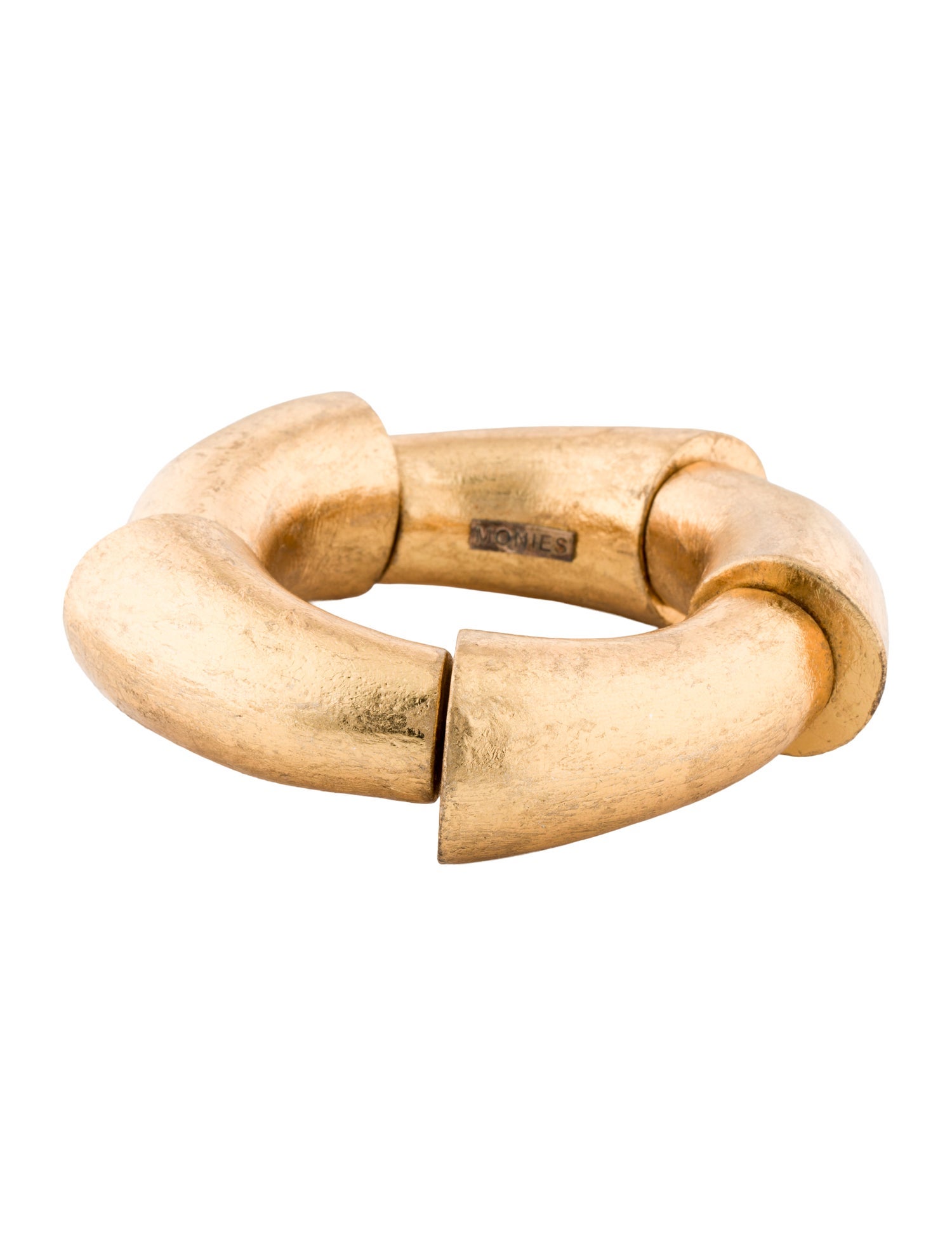 Monies Foil & Wood Stretch Bangle Bracelet