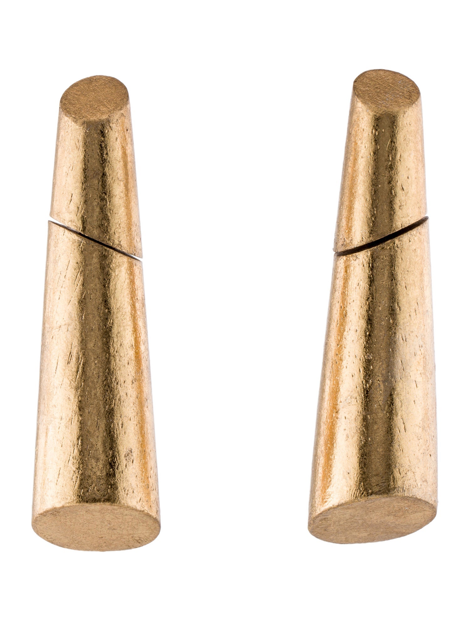 Monies Wood & Foil Clip-On Earrings