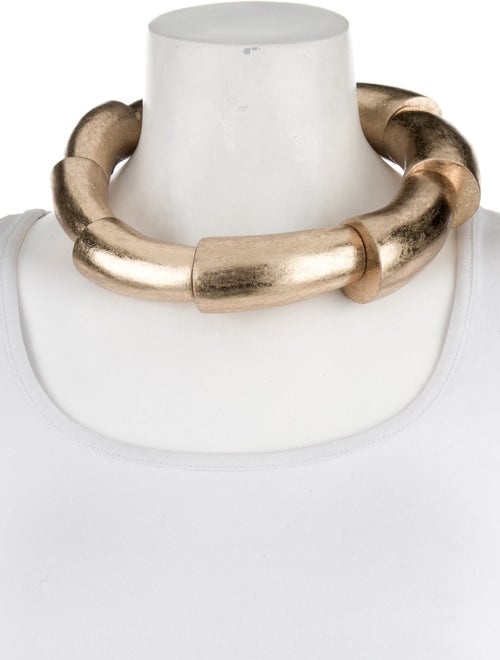 Monies Wood Foil Collar Necklace