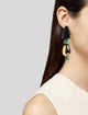 Monies Resin, Wood & Cord Clip-On Drop Earrings