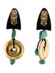Monies Resin, Wood & Cord Clip-On Drop Earrings