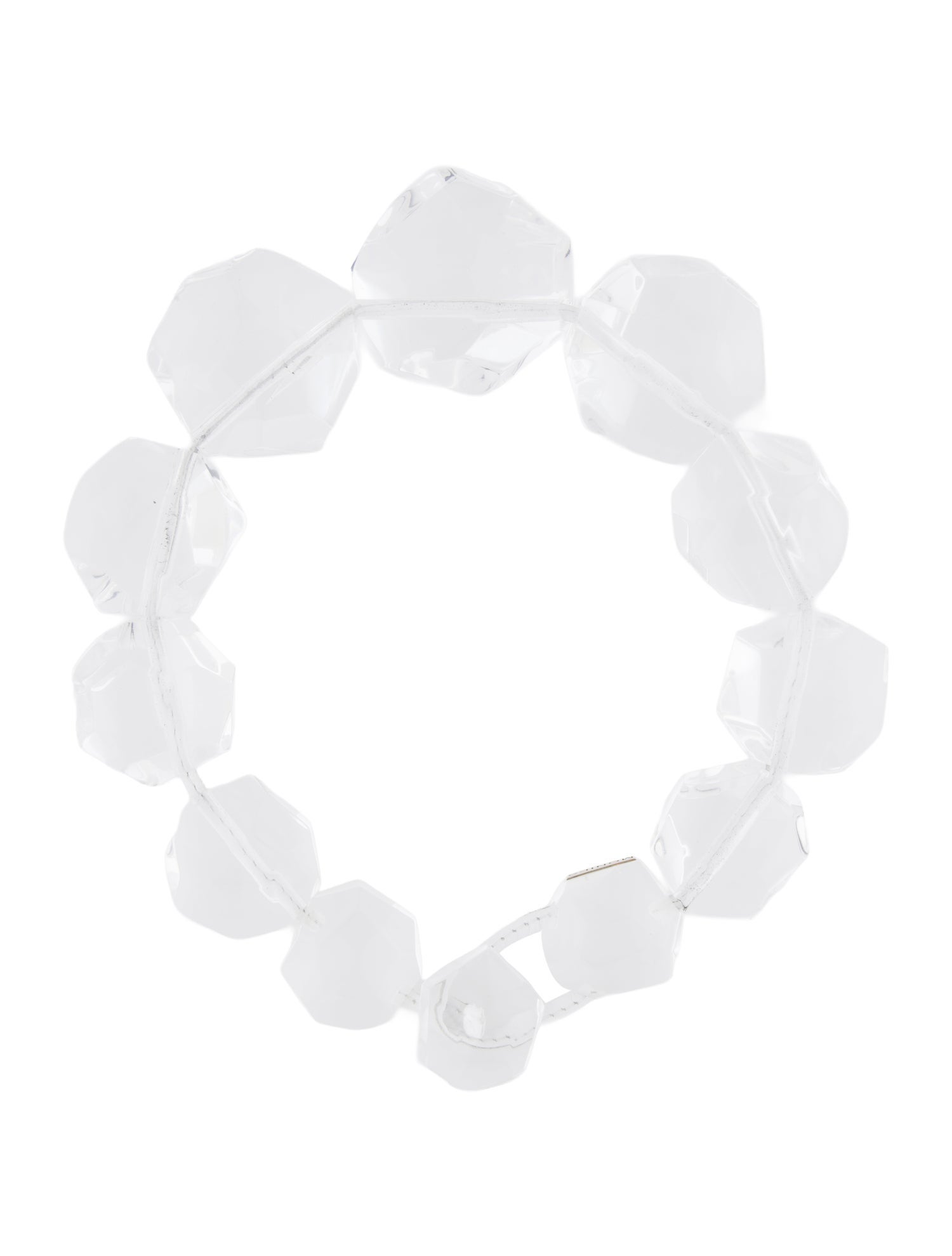 Monies Acrylic & Leather Collar Necklace