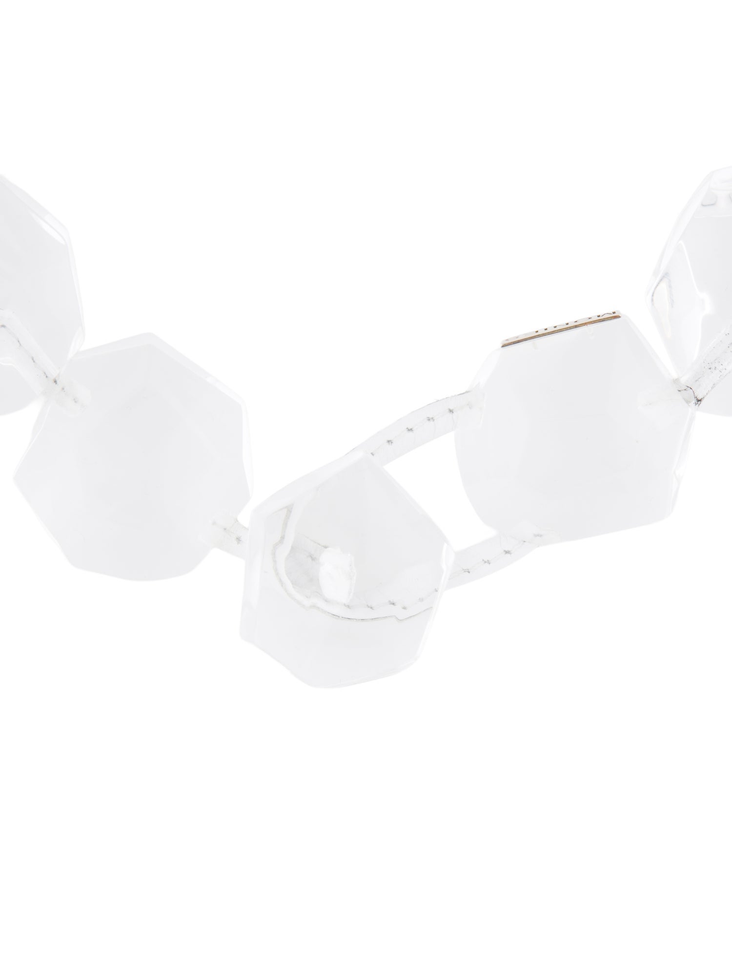 Monies Acrylic & Leather Collar Necklace