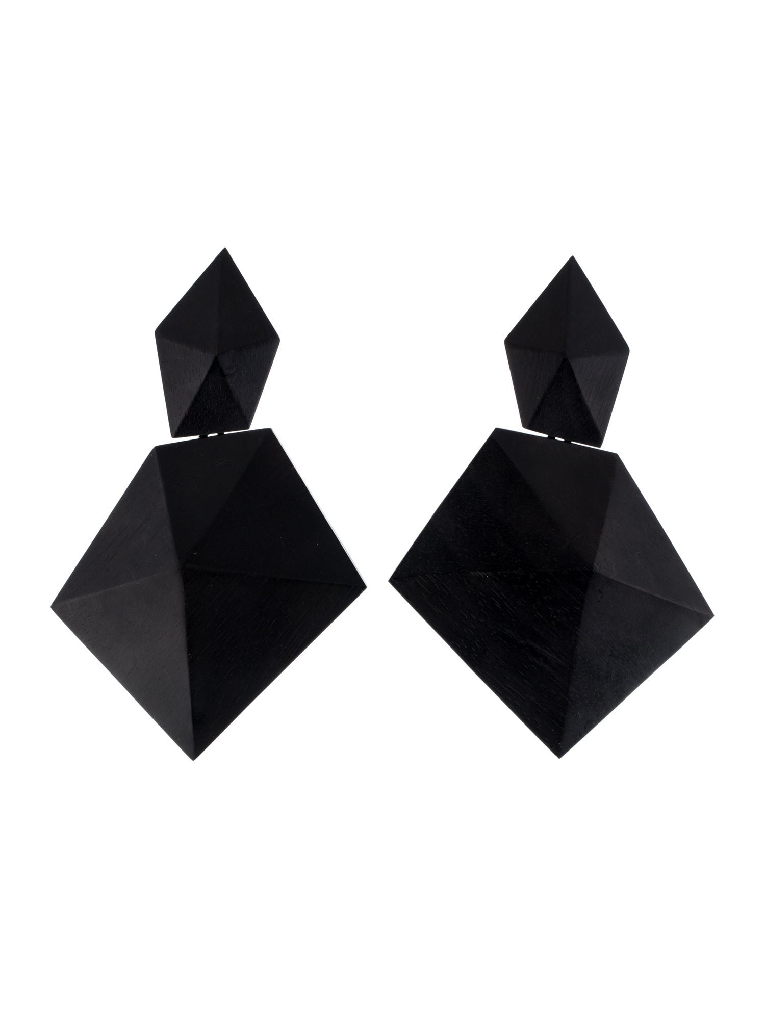 Monies Wood Drop Clip-On Earrings