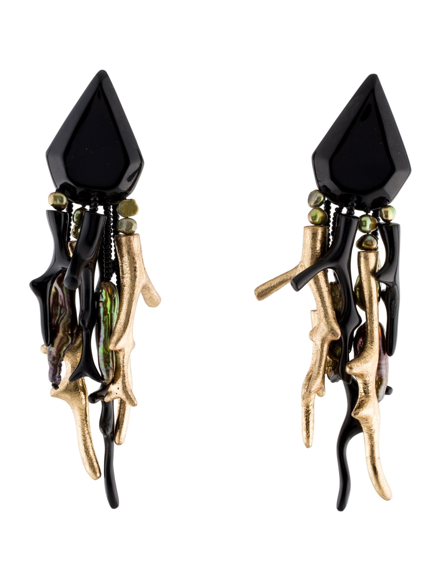 Monies Pearl & Resin Drop Earrings